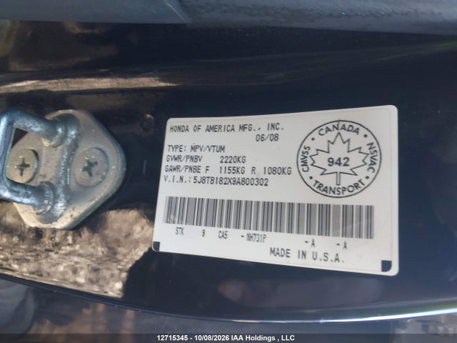 Продаж на аукціоні авто 2009 Acura Rdx, vin: 5J8TB182X9A800302, номер лоту: 12715345