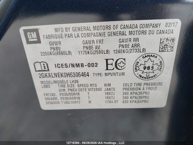 2GKALNEK0H6306464 GMC Terrain