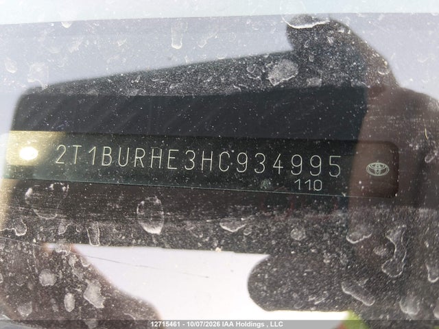 2T1BURHE3HC934995 Toyota Corolla L/le/xle/se/xse