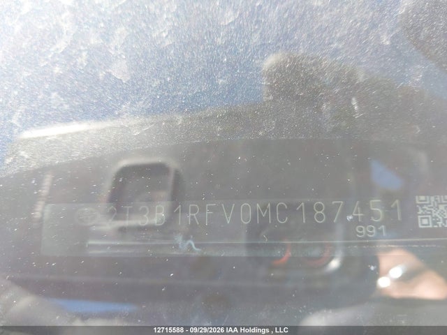 2T3B1RFV0MC187451 Toyota RAV4