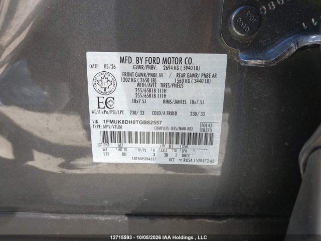 Ford Explorer Active 2026 1FMUK8DH0TGB82557 Image 9