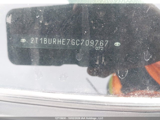 2T1BURHE7GC709767 Toyota Corolla L/le/le Pls/prm/s/s Pls