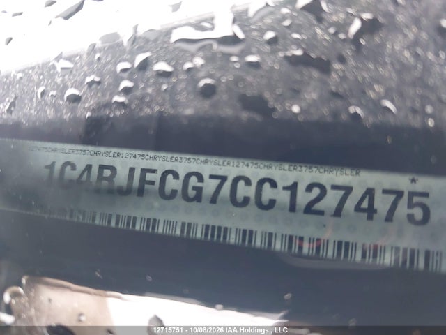 Продажа на аукционе авто 2012 Jeep Grand Cherokee Overland, vin: 1C4RJFCG7CC127475, номер лота: 12715751