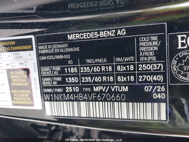 W1NKM4HB4VF670660 Mercedes-Benz GLC 300