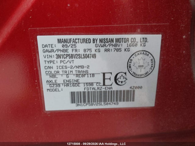 Nissan Kicks Play S Cvt 2025 3N1CP5BV2SL504749 Image 9