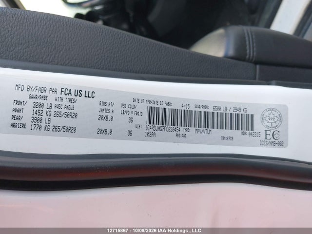 Dodge Durango Sxt 2015 1C4RDJAG7FC850454 Image 19