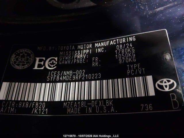 Toyota COROLLA LE 2024 5YFB4MDE9RP210223 Image 18