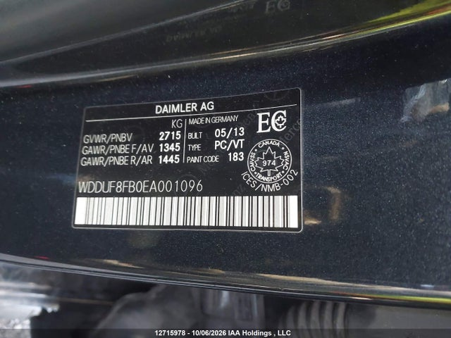 2014 Mercedes-benz S 550 4matic მანქანა იყიდება აუქციონზე, vin: WDDUF8FB0EA001096, აუქციონის ნომერი: 12715978