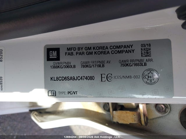 Chevrolet Spark 1lt Cvt 2018 KL8CD6SA9JC474080 Image 19
