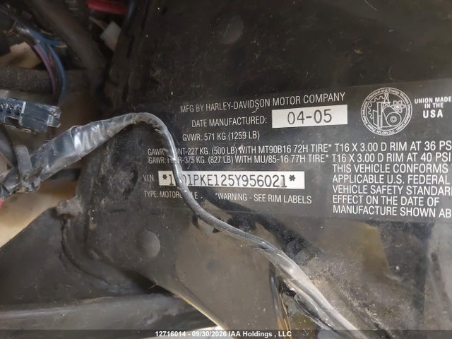Aukcja sprzedaży 2005 Harley-davidson Flhtcse2, vin: 1HD1PKE125Y956021, numer aukcji: 12716014