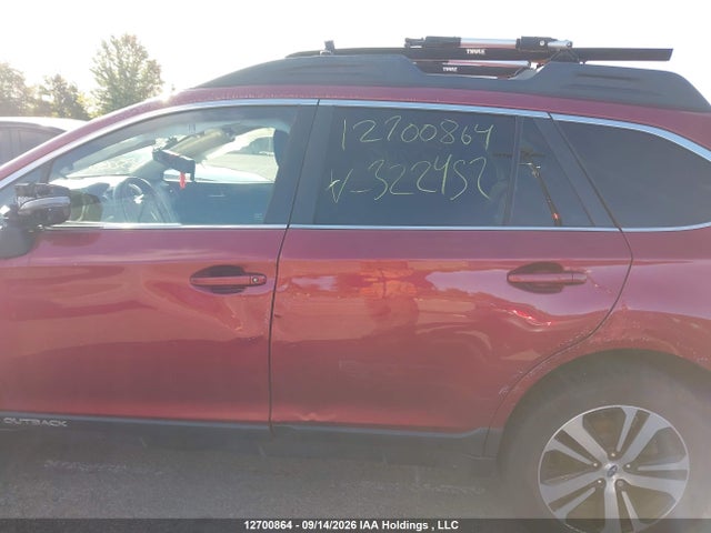 12700864 :رقم المزاد ، 4S4BSDNC9J3322452 vin ، 2018 Subaru Outback 2.5i Limited مزاد بيع