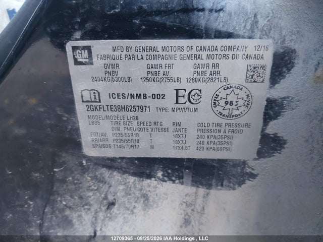 GMC Terrain Sle-2 2017 2GKFLTE38H6257971 Image 18