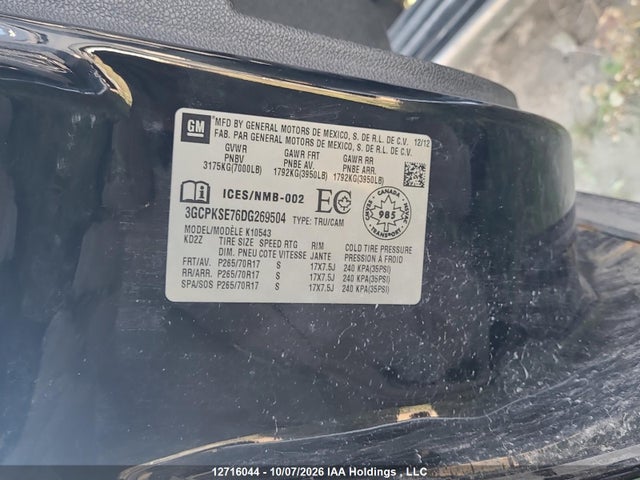 Продаж на аукціоні авто 2014 Chevrolet Silverado 1500, vin: 3GCPKSE76DG269504, номер лоту: 12716044