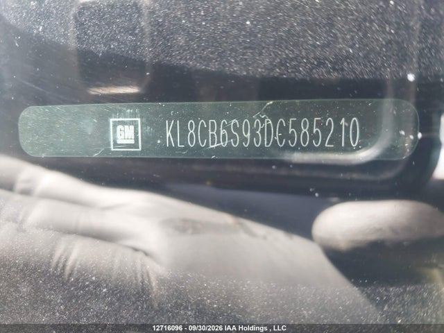 Aukcja sprzedaży 2013 Chevrolet Spark Ls, vin: KL8CB6S93DC585210, numer aukcji: 12716096