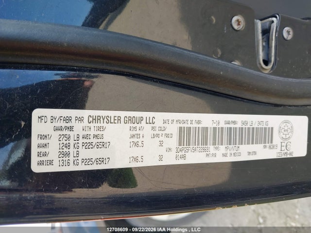 2010 Dodge Journey Sxt მანქანა იყიდება აუქციონზე, vin: 3D4PG5FV5AT228691, აუქციონის ნომერი: 12708609