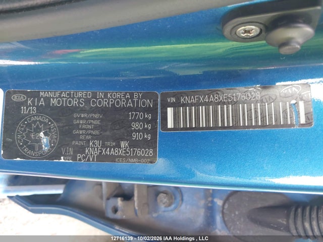 KIA Forte 2014 KNAFX4A8XE5176028 Image 9