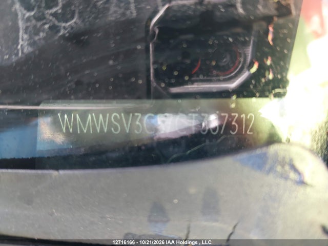 12716166 :رقم المزاد ، WMWSV3C57CT387312 vin ، 2012 Mini Cooper S مزاد بيع