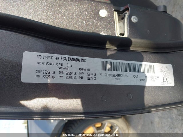 Продаж на аукціоні авто 2018 Dodge Charger Gt, vin: 2C3CDXJG2JH265929, номер лоту: 12716269