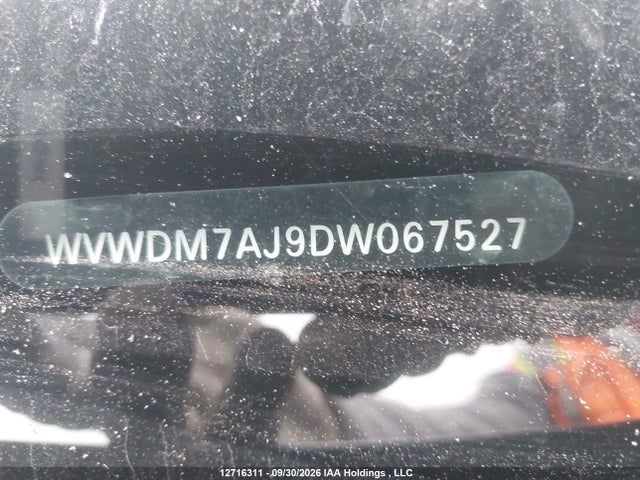 Aukcja sprzedaży 2013 Volkswagen Golf, vin: WVWDM7AJ9DW067527, numer aukcji: 12716311