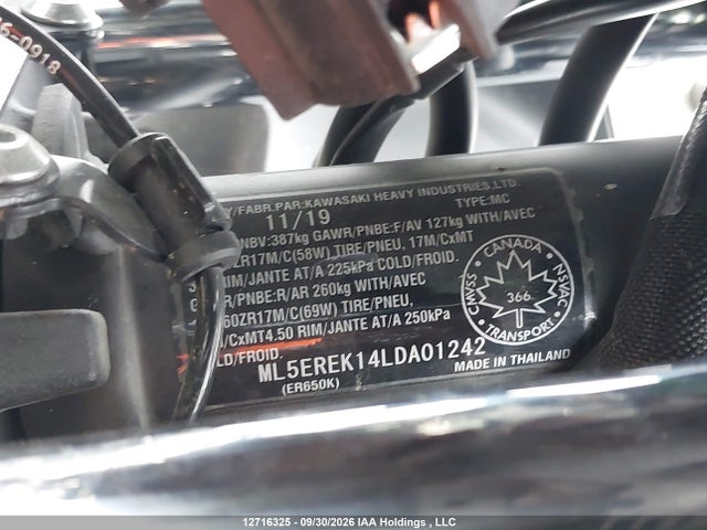 Kawasaki Z650 Abs 2020 ML5EREK14LDA01242 Image 10