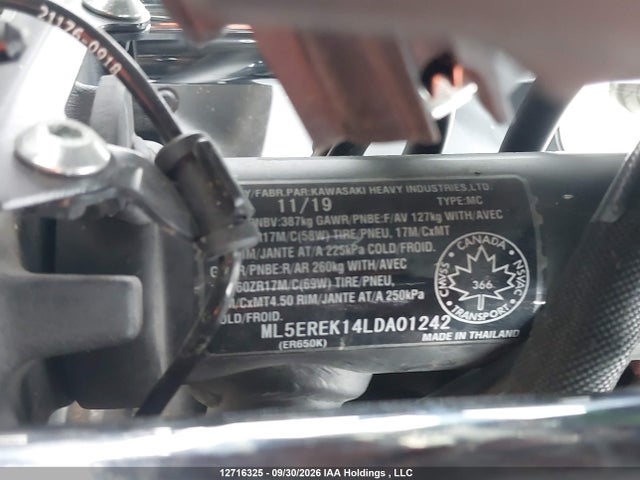 Kawasaki Z650 Abs 2020 ML5EREK14LDA01242 Image 13