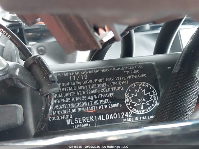 Kawasaki Z650 Abs 2020 ML5EREK14LDA01242 Image 14