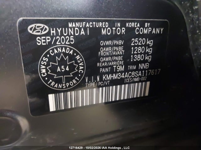 Hyundai Ioniq 6 Sel 2025 KMHM34AC8SA117617 Image 9
