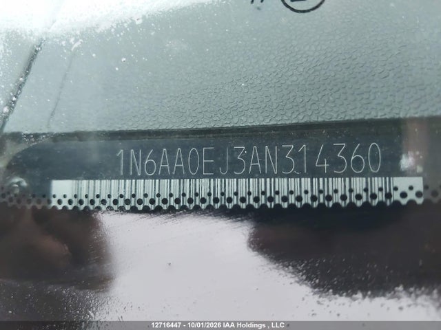 2010 Nissan Titan Xe მანქანა იყიდება აუქციონზე, vin: 1N6AA0EJ3AN314360, აუქციონის ნომერი: 12716447
