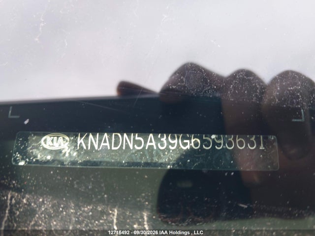 KNADN5A39G6593631 KIA Rio Ex/ex+ W/sunroof/lx/lx+/lx+ Eco/sx