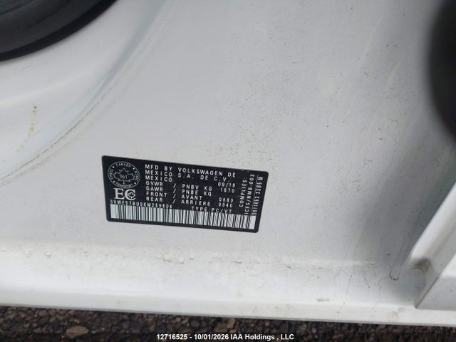 Продаж на аукціоні авто 2019 Volkswagen Jetta 1.4 Tsi Highline, vin: 3VWE57BU9KM259504, номер лоту: 12716525