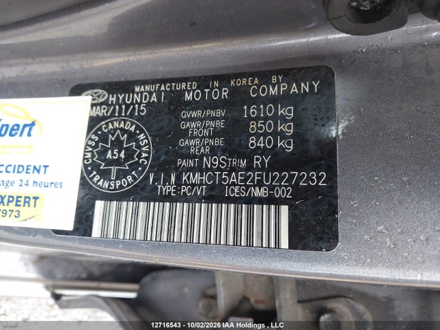 Hyundai ACCENT GS 2015 KMHCT5AE2FU227232 Image 18