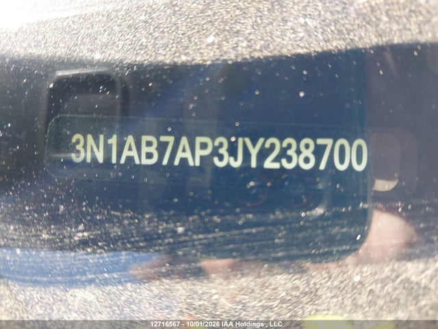 3N1AB7AP3JY238700 Nissan Sentra 1.8 S/1.8 Sv/1.8 Sv Midnight Edition