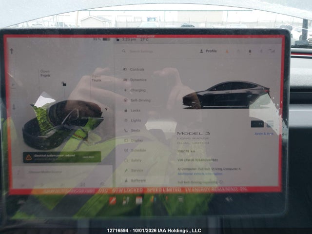 12716594 :رقم المزاد ، LRW3E7EB4RC087881 vin ، 2024 Tesla Model 3 Long Range مزاد بيع