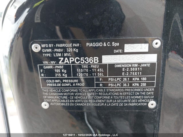 Vespa Primavera/sprint 50 2018 ZAPC536B3J5102789 Image 10