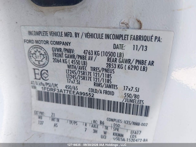 Ford F-350 Xl 2014 1FDRF3AT7EEA99552 Image 18