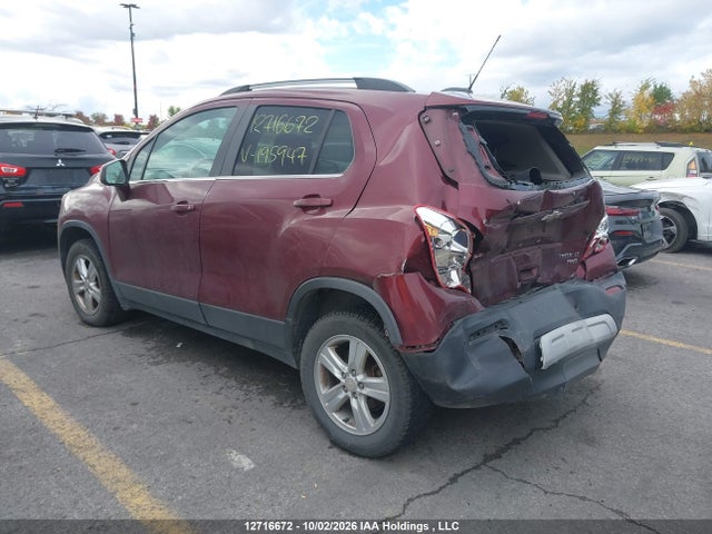 12716672 :رقم المزاد ، 3GNCJPSB6GL195947 vin ، 2016 Chevrolet Trax 1lt مزاد بيع