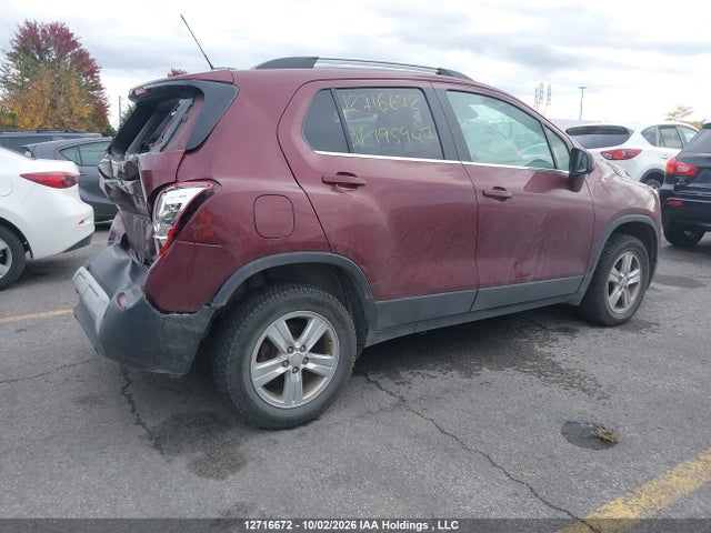 12716672 :رقم المزاد ، 3GNCJPSB6GL195947 vin ، 2016 Chevrolet Trax 1lt مزاد بيع