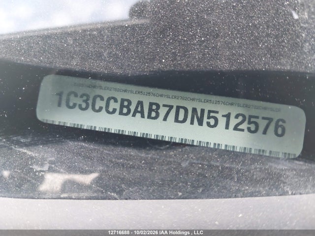 12716688 :رقم المزاد ، 1C3CCBAB7DN512576 vin ، 2013 Chrysler 200 Lx مزاد بيع