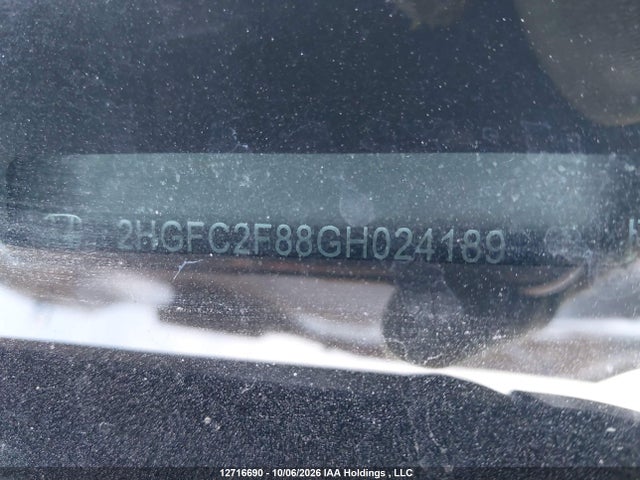 Продажа на аукционе авто 2016 Honda Civic Ex 4dr, vin: 2HGFC2F88GH024189, номер лота: 12716690
