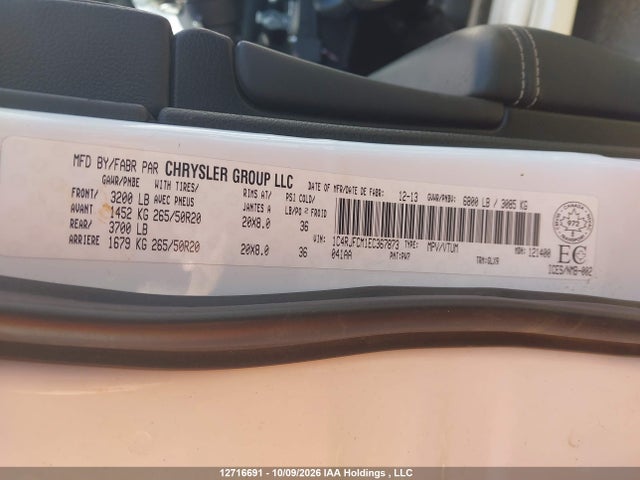 Jeep Grand Cherokee 2014 1C4RJFCM1EC367873 Image 9