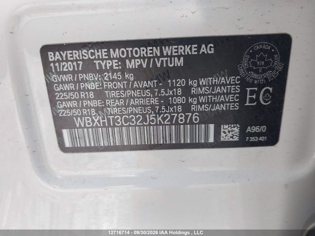 Aukcja sprzedaży 2018 Bmw X1 Xdrive28i, vin: WBXHT3C32J5K27876, numer aukcji: 12716714