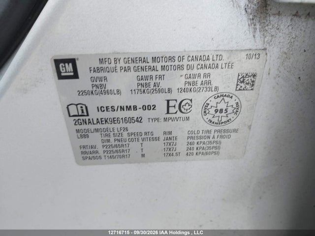 Chevrolet Equinox 2014 2GNALAEK9E6160542 Image 18
