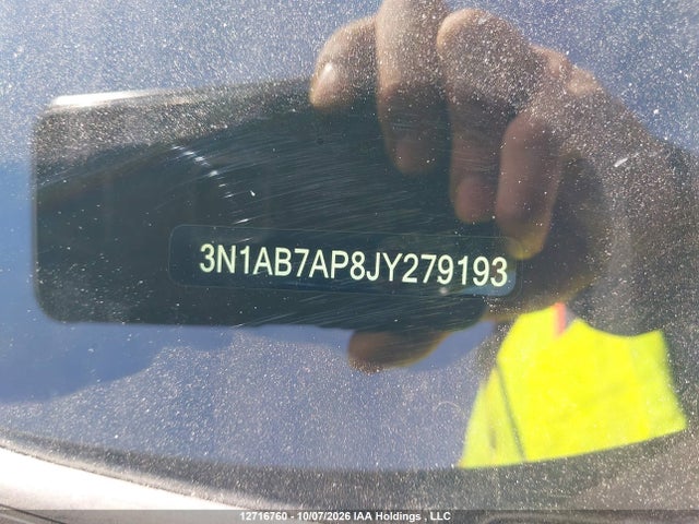Aukcja sprzedaży 2018 Nissan Sentra 1.8 S/s/sv/sv Midnight Edition, vin: 3N1AB7AP8JY279193, numer aukcji: 12716760