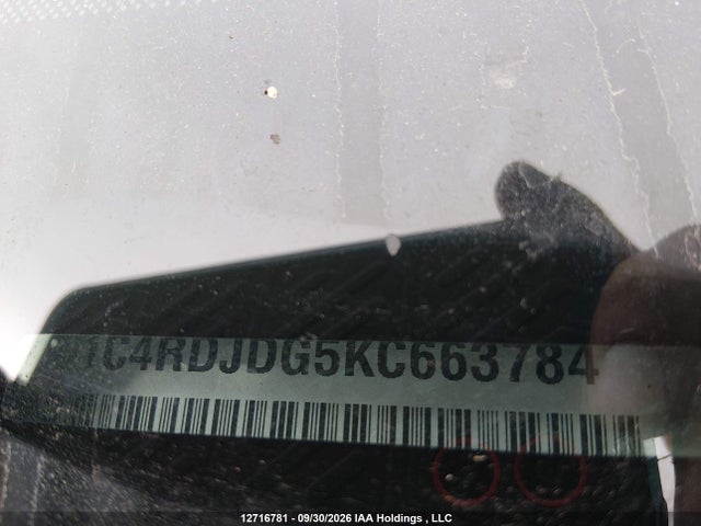 1C4RDJDG5KC663784 Dodge DURANGO GT