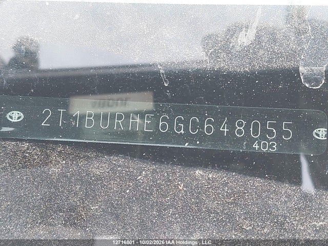 2T1BURHE6GC648055 Toyota Corolla L/le/le Pls/prm/s/s Pls