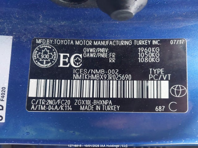 NMTKHMBX9JR025690 Toyota C-HR XLE