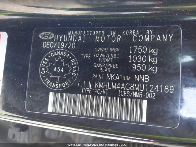 Hyundai ELANTRA SEL 2021 KMHLM4AG8MU124189 Image 9