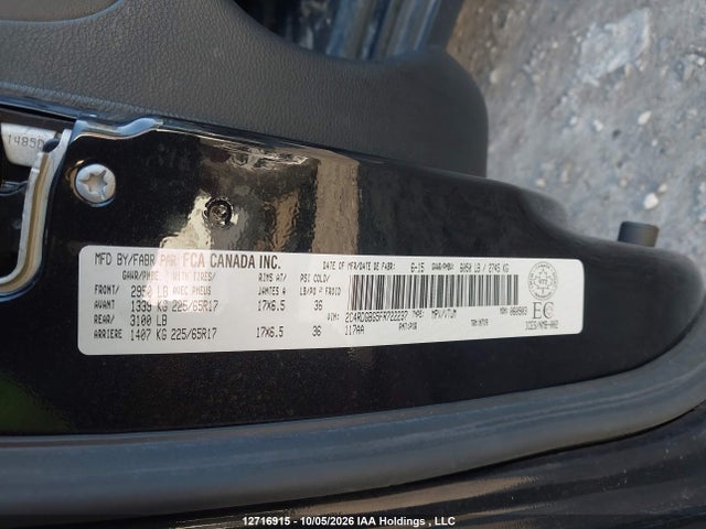 2015 Dodge Grand Caravan Se/sxt მანქანა იყიდება აუქციონზე, vin: 2C4RDGBG5FR722237, აუქციონის ნომერი: 12716915