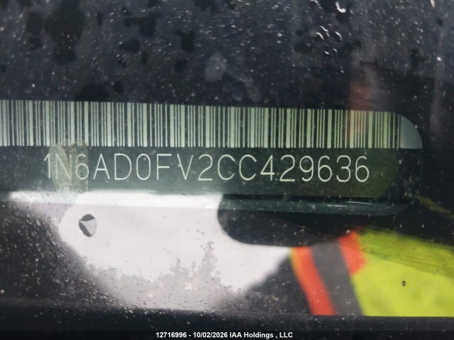 2012 Nissan Frontier Sl/sv მანქანა იყიდება აუქციონზე, vin: 1N6AD0FV2CC429636, აუქციონის ნომერი: 12716996