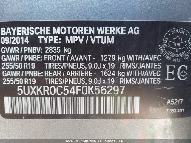 BMW X5 Xdrive35i 2015 5UXKR0C54F0K56297 Image 18